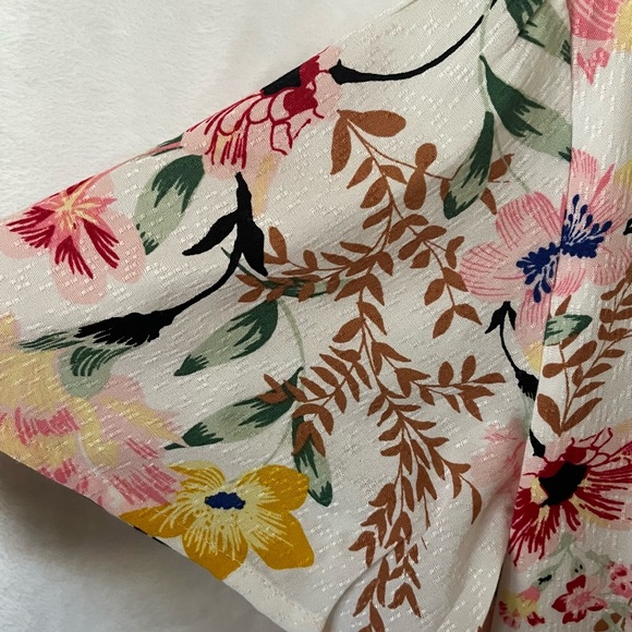 GB Floral V-Neck Romper Maxi Dress L - Picture 5 of 15